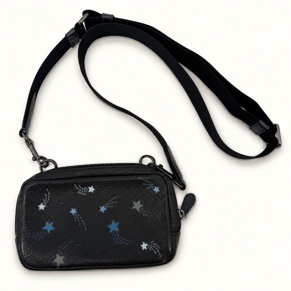 Coach‎ CE616 Phone Carrier Slim Leather Crossbody Shooting Star Celestial Galaxy